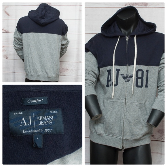 armani jeans zip hoodie